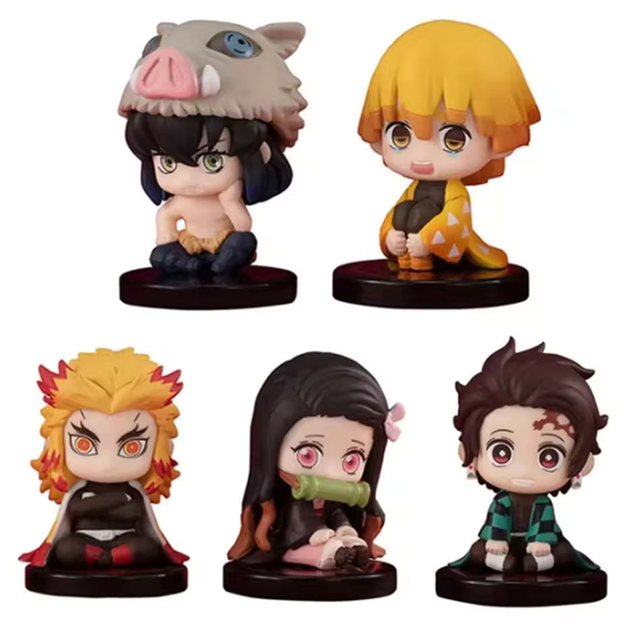 Bandai Demon Slayer Q-Version Dämonentöter Sitzender Geisterpuppe Actionfigur, 15-teiliges Set - Bild 3