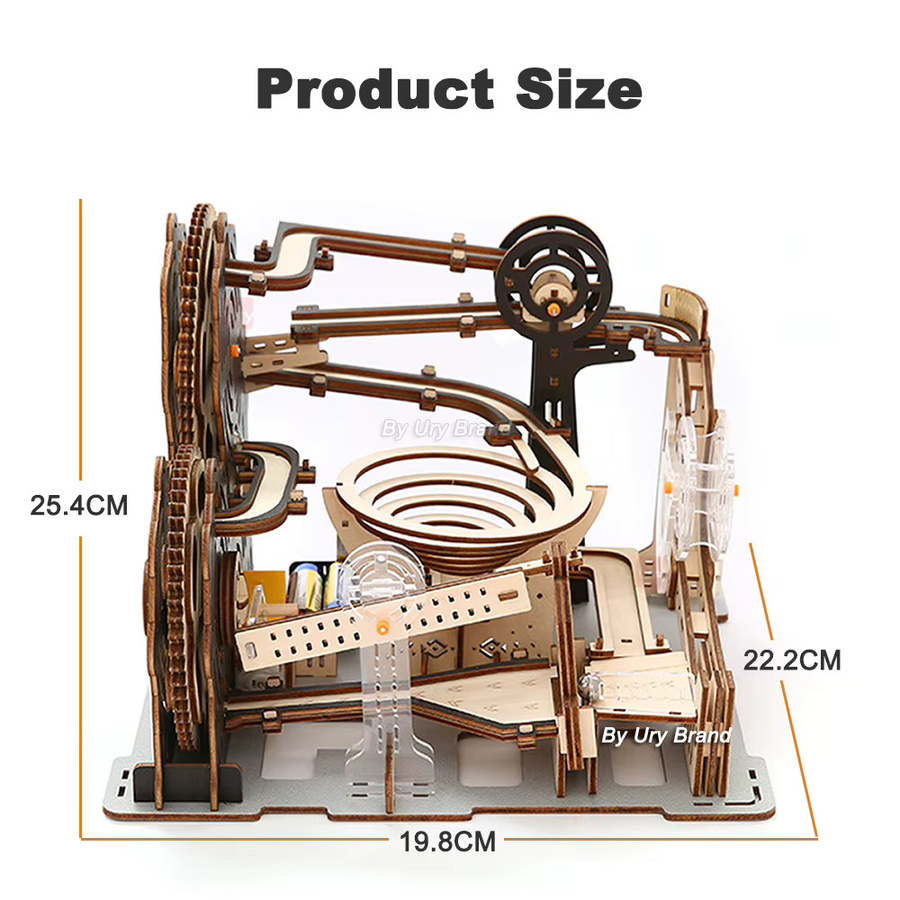 3D-Holzpuzzle Marmor-Lauf-Set, DIY, mechanische Schiene, Montagespielzeug - Bild 2