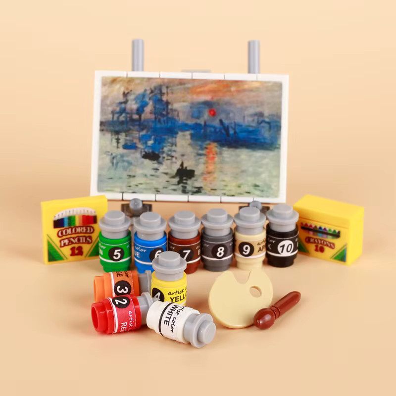 BRICKPANDA MOC Bausteine Set Landschaft Natur Kunst Ölgemälde Mehrfarbig - Bild 2