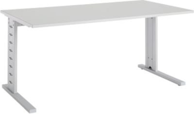 Schäfer Shop Select Schreibtisch Moxxo IQ, Rechteck mit C-Fuß, lichtgrau, B/T/H: 180 x 80 x 73,5 cm - Bild 1