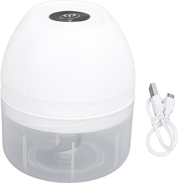 Elektrischer Mini-Knoblauchhacker OutsideWorld kabellos und multifunktional, weiß/transparent, 250 ml - Bild 1