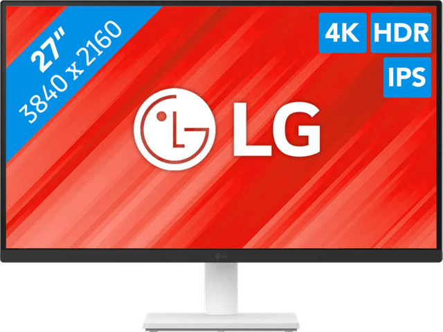 LG 27US500-W Monitor mit 27 Zoll 4K UHD IPS Display in Weiß - Bild 1