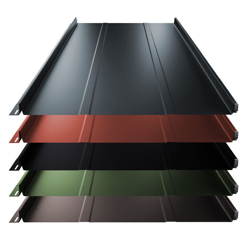Stehfalz Terrano Dach und Wand aus Stahl von Blachotrapez GmbH in Matt, Breite: 52,5 cm - Bild 1