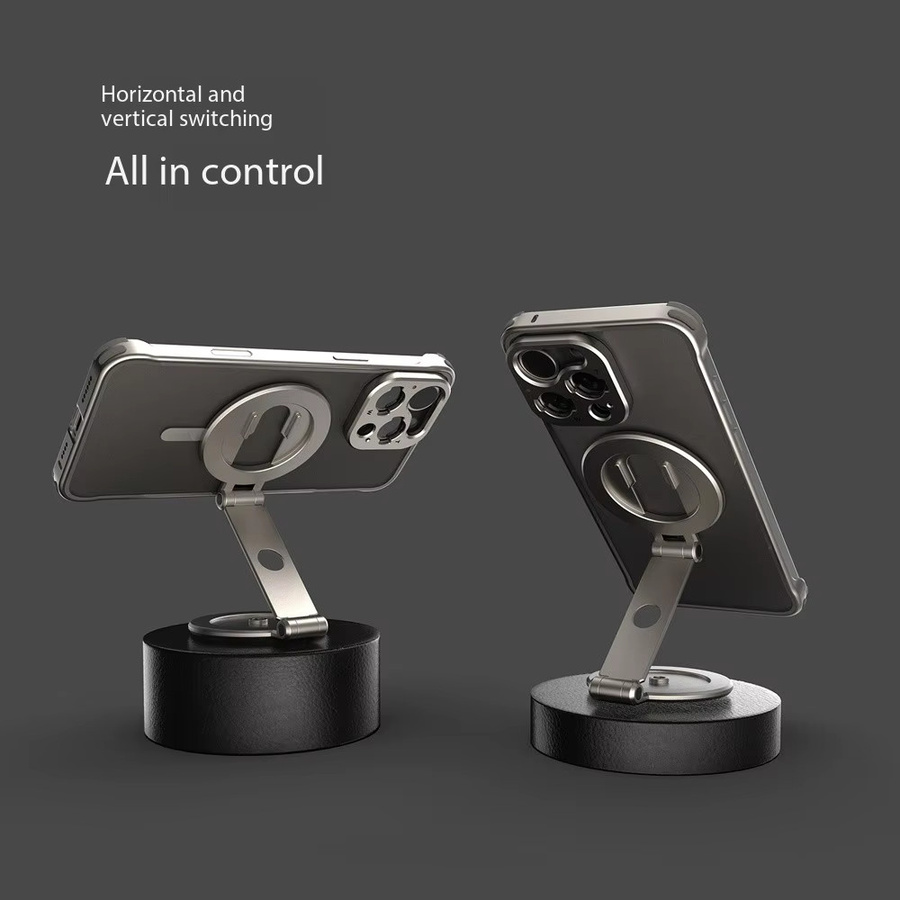 Fotorgear Doppelseitiger magnetischer Telefonhalter mit Kaltschuhhalterung für iPhone, faltbarer Fotografie-Telefonständer - Bild 4