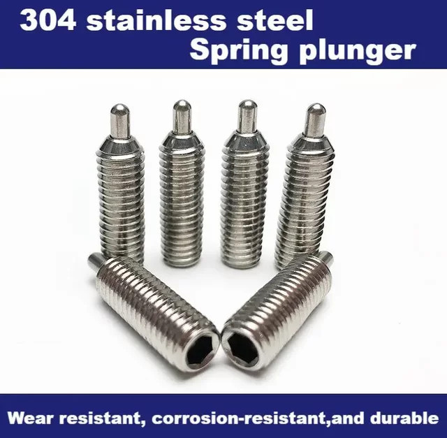 Federstiftschrauben Set aus 304 Edelstahl mit Sechskant-Kugelkopf in Silber - Bild 1