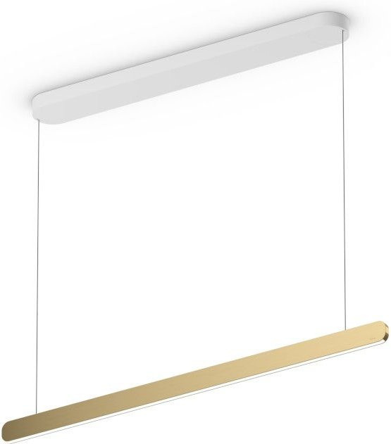 Occhio Mito linear volo 100 up LED-Pendelleuchte in Weiß matt und Bronze mit Occhio air Modul, höhenverstellbar von 65 bis 165 cm - Bild 1