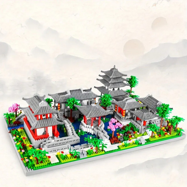 KNYYSECQ Suzhou Garten Gebäude Szene, Bausteine, Montage Spielzeug - Bild 1