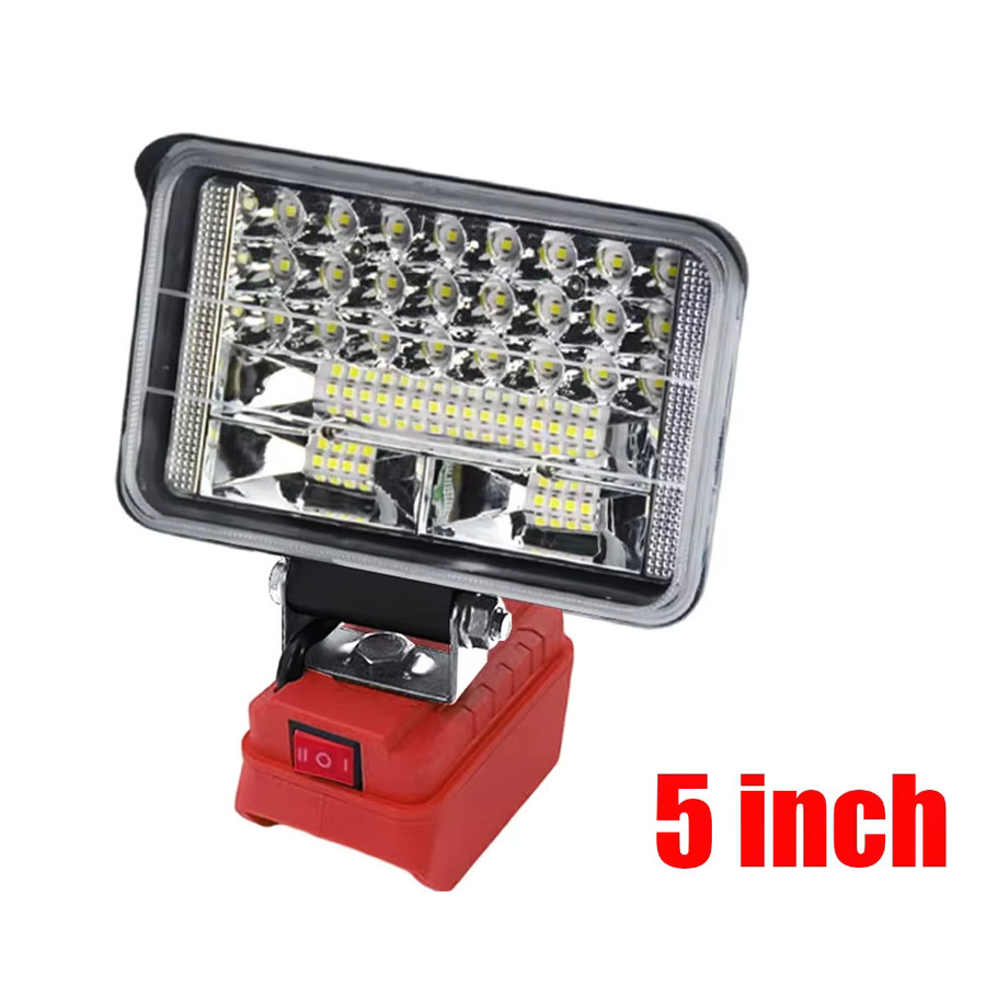 Milwaukee LED-Arbeitslicht für 18 V Li-Ionen-Akkus, tragbare Notfall-Flutlampe und Campinglampe in Rot/Schwarz - Bild 2