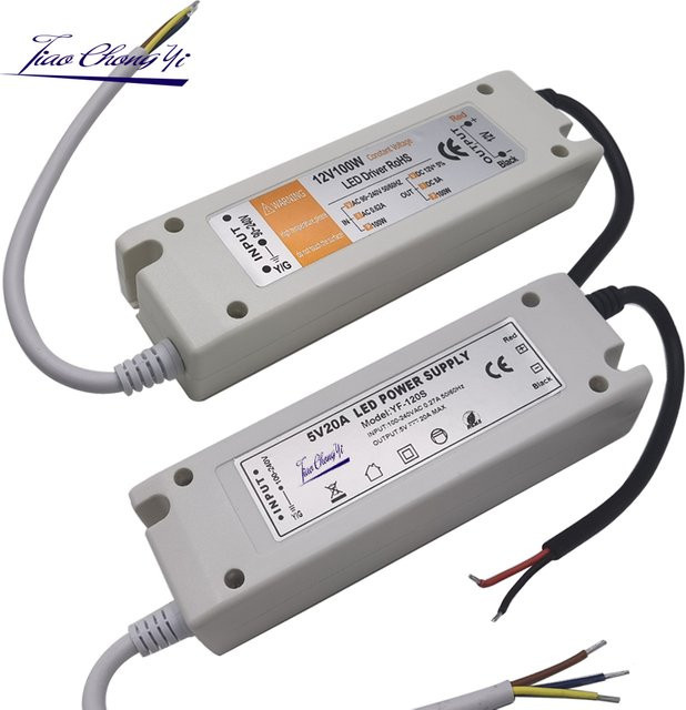 TiaoChongYi LED-Treiber Netzteil für LED-Streifen mit 60 W, 12 V DC und 5 V DC, AC 110 V - 220 V - Bild 1