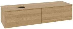 V&B Waschtischunterschrank Antao ohne Frontstruktur, Wandhängend, Eiche Honig, B: 160 cm, T: 50 cm - Bild 1