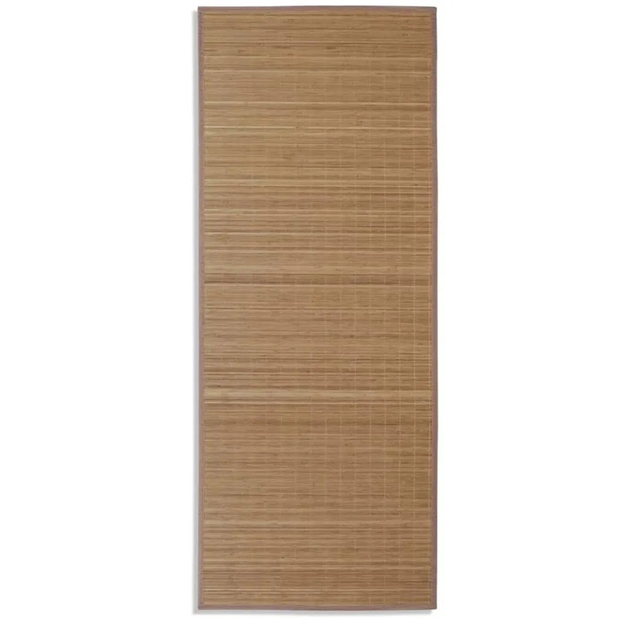 vidaXL Rechteckiger Bambusteppich in Braun, rutschfest, B: 80 cm, L: 200 cm - Bild 2