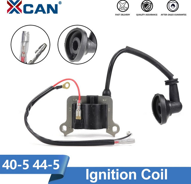 XCAN Zündspule Schwarz 62mm für 43CC 52CC 40-5 44-5 Freischneider und Rasenmäher - Bild 1