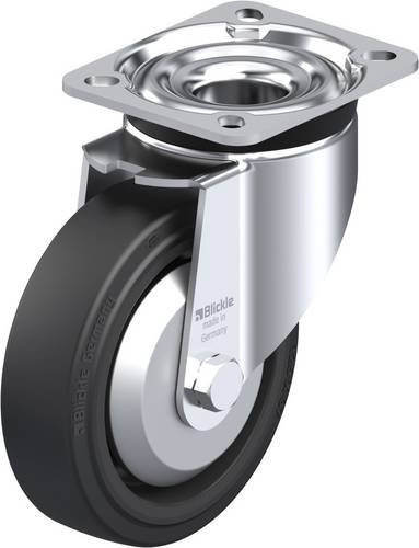 Blickle Lenkrolle LK-POEV 125R-1-FA in Silber und Schwarz mit 125 mm Rad-Durchmesser und einer Tragfähigkeit von max. 250 kg - Bild 1