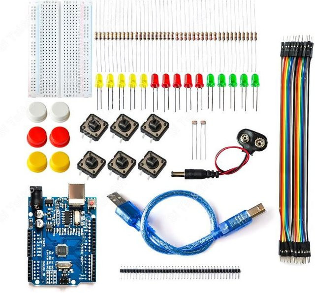 Arduino Starter-Kit für DIY-Projekte mit Mini-Steckbrett, LEDs und Jumper-Kabeln in Multicolor - Bild 1