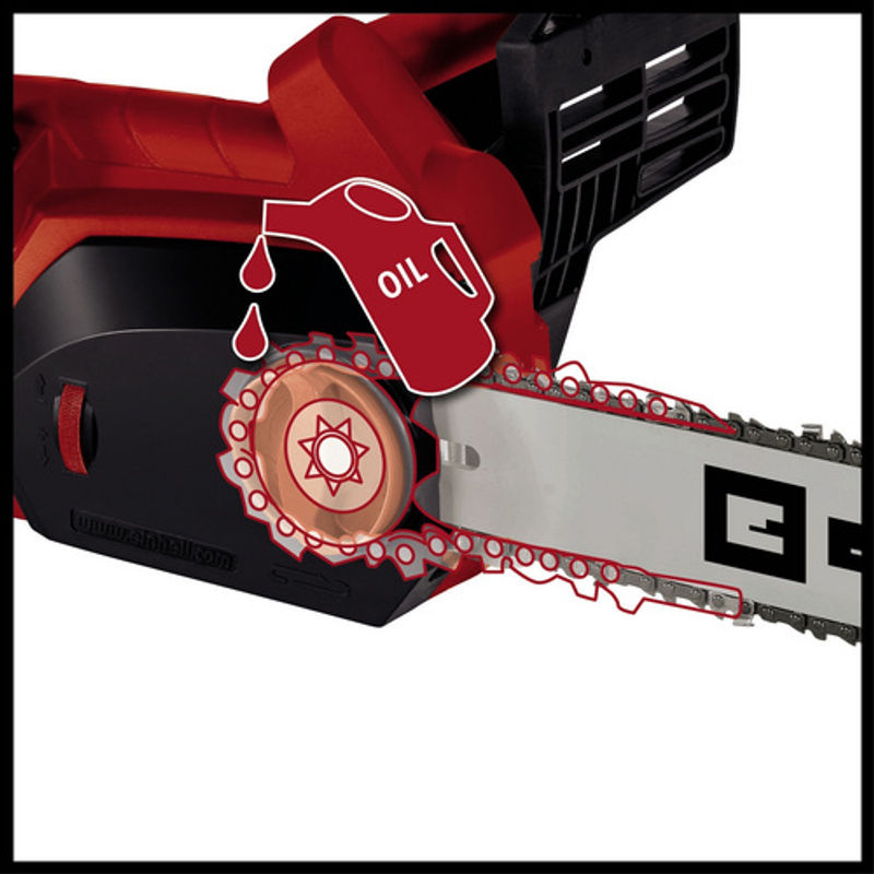 Einhell Elektro-Kettensäge GH-EC 1835, 1800W, Schwertlänge: 35,6 cm, Rot/Schwarz - Bild 4
