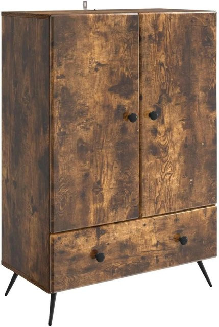 vidaXL Sideboard Geräucherte Eiche Braun B: 66 cm, T: 34,5 cm, H: 95 cm - Bild 1
