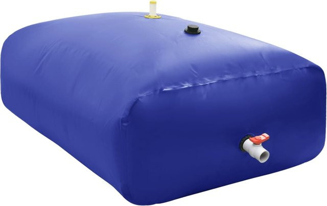 Faltbarer Wassertank mit Hahn von Yiwydaa, Blau, 2100 l, aus PVC - Bild 1