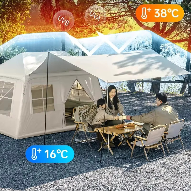 FULANG Camping Zelt aus Oxford-Stoff, wetterfestes Vier-Jahreszeiten-Zelt für Outdoor-Aktivitäten, B/T/H: 260 x 160 x 160 cm - Bild 2