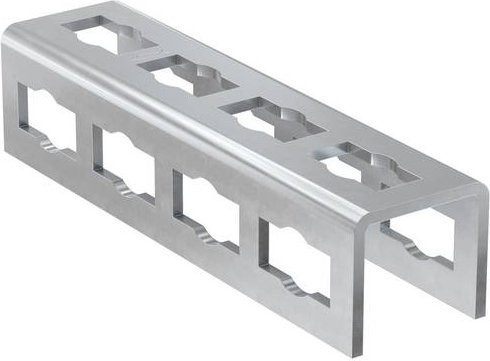 Fischer PFUF OC Schienenverbinder aus Stahl in Silber, 6 Stück, Länge: 194 mm - Bild 1