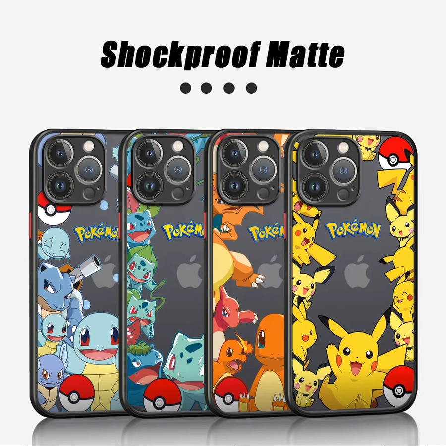 Pokemon Anime Cartoon Handyhülle aus PC Hartschale für Apple iPhone 11 13 15 Pro Max 14 Plus 12 Mini 7 8 SE X XS XR 6 in Multicolour - Bild 2
