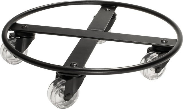 Wagner design Pflanzenroller GH 0953 aus Stahlblech in Schwarz, Durchmesser: 25 cm, Höhe: 6,5 cm - Bild 1