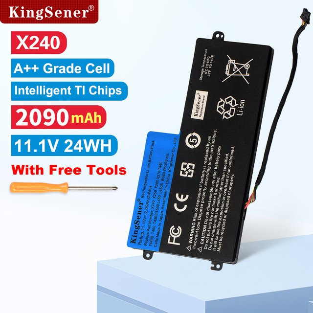 KingSener Interner Akku für Lenovo ThinkPad T440 T440S T450 T450S X240 X240S X250 X260 X270 L450, Farbe: Schwarz, 24Wh - Bild 1