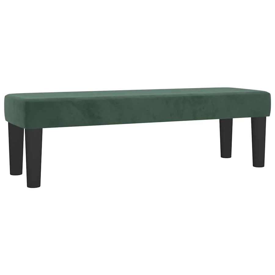 vidaXL Sitzbank aus Samt in Dunkelgrün, B/T/H: 100 x 30 x 30 cm - Bild 2