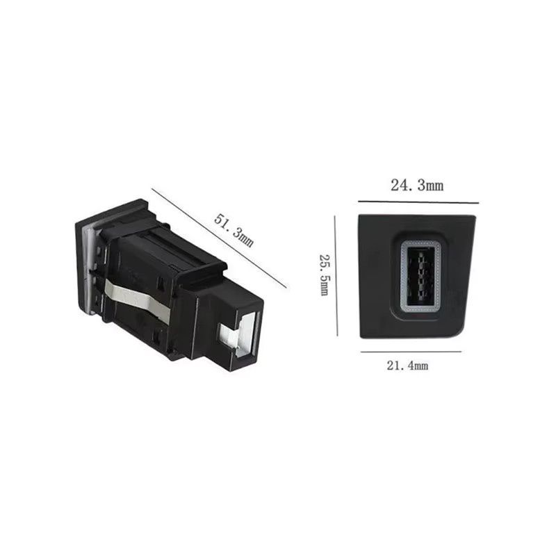 TRMODS USB QC 3.0 Auto Ladegerät Power Adapter für VW Volkswagen CC 11-12 B6 Magotan in Schwarz - Bild 3