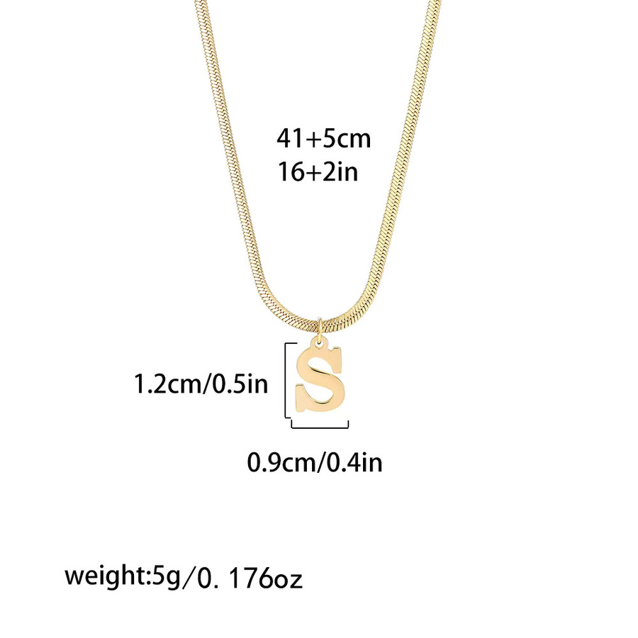 doyours Halskette Edelstahl, Gold, Initialen, Damen - Bild 2