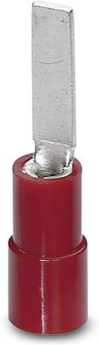 Phoenix Contact 3240531 Stiftkabelschuh flache Ausführung, 0,50 mm² bis 1,50 mm², teilisoliert, Rot, 100 Stück - Bild 1