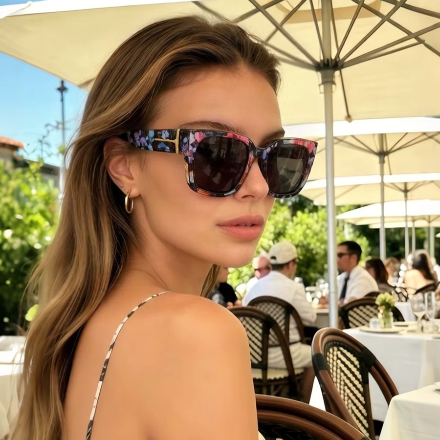 VOPHA Wrap-Around Sonnenbrille, Vollrand, Multicolor, Unisex, Kunststoff - Bild 2