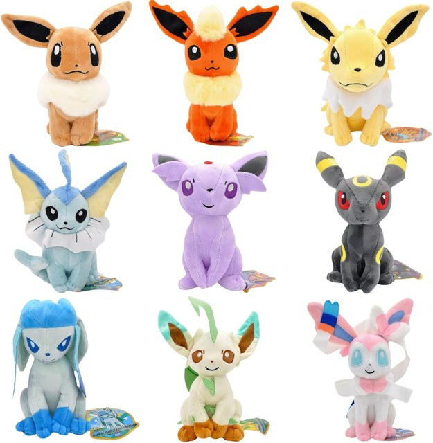 Aoger Pokemon Eevee Familie Plüschfiguren, Set / Bundle - Bild 1
