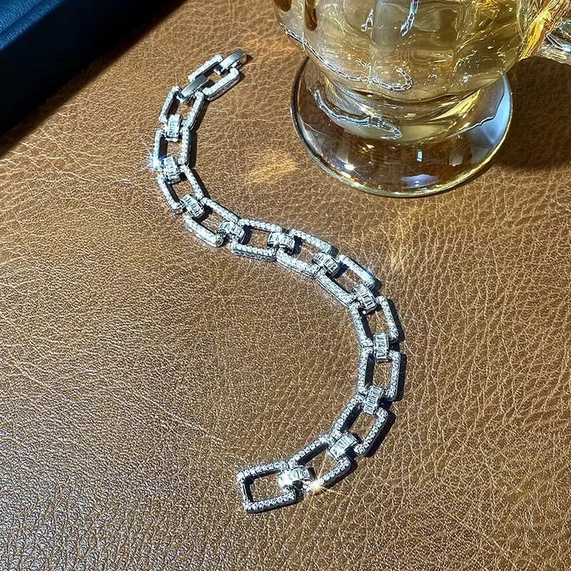 Huitan Kettenarmband, silberfarben, Zirkonia, Damen - Bild 2