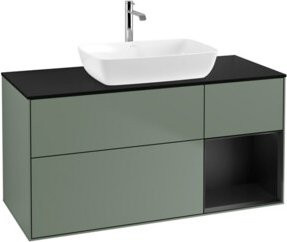 V&B Waschtischunterschrank Finion in Blau lackiert, Breite: 120 cm, Tiefe: 50,1 cm, Höhe: 50,1 cm - Bild 1