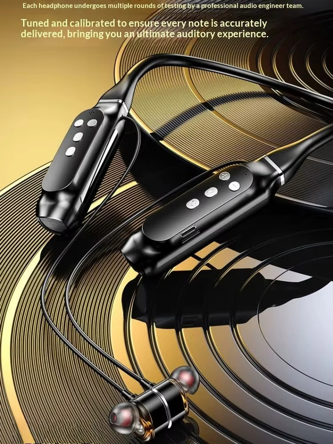 WAKAILONG Kabellose In-Ear Nackenbügel-Kopfhörer in Schwarz mit verlustfreiem Audio und hoher Klangqualität - Bild 7