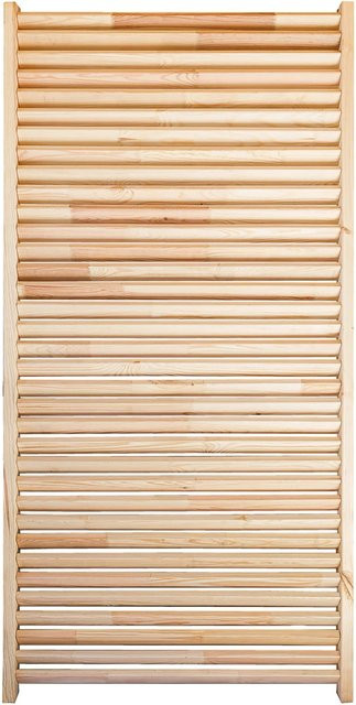 Holzjalousie Nadia DIY von Andrewex in Braun aus unbehandeltem Weichholz, Breite: 90 cm, Höhe: 180 cm - Bild 1