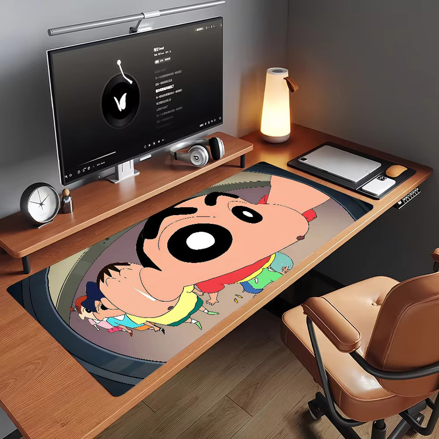 Crayon Shinchan XXL Gaming Mauspad in Multicolour, rutschfeste Schreibtischunterlage aus Gummi für PC und Laptop - Bild 5