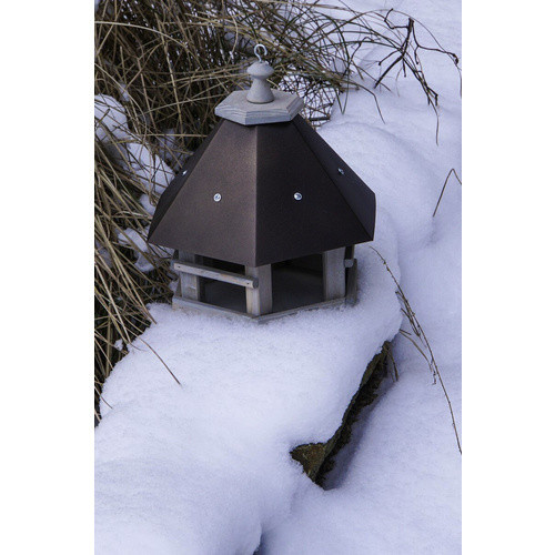 Siena Garden Vogelhaus Dublin aus Kiefernholz und Stahlblech in Grau/Anthrazit, B/H/T: 33 x 35 x 29 cm - Bild 2