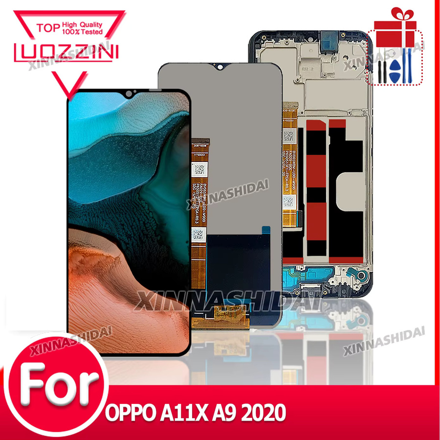 OPPO A11X A9 2020 LCD-Display mit Touchscreen-Rahmen und Digitizer-Baugruppe in Schwarz - Bild 2
