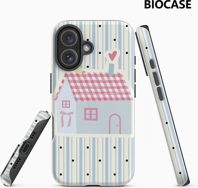 Potdemiel Schutzhülle mit Polka-Dot-Streifen für iPhone 17, iPhone 16 und iPhone 15 in Multicolour mit Doppelschicht-Rückseite - Bild 1