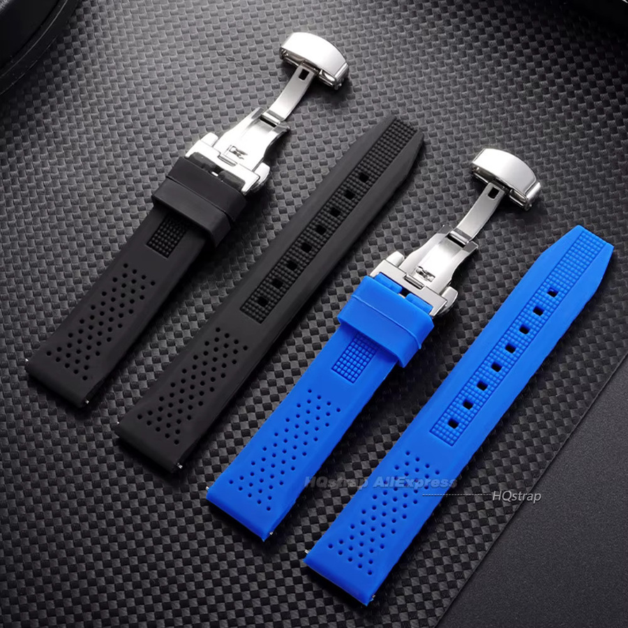 HQstrap Uhrenarmband Silikon, Schmetterlingsschnalle, Unisex - Bild 1