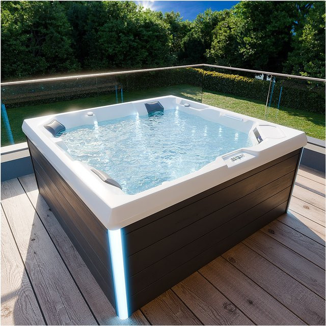 TroniTechnik Outdoor Whirlpool Spa PANAREA mit Heizung, Hydromassage und Farblicht, B/T: 210 x 210 cm - Bild 1