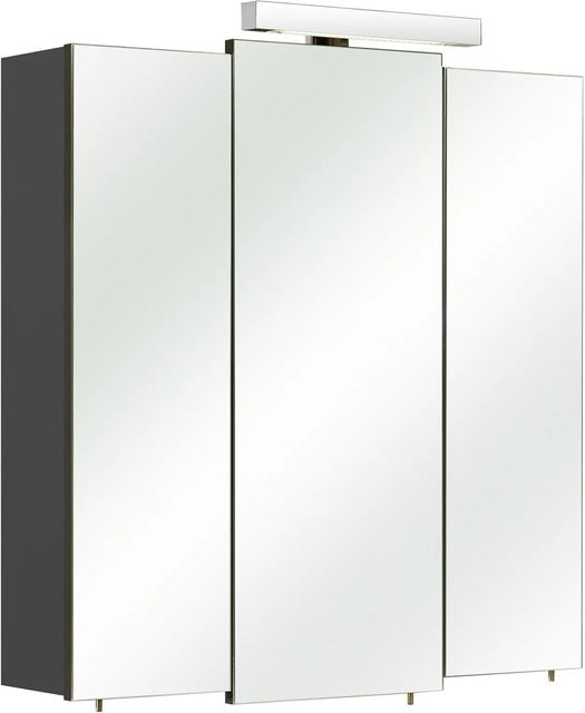 Pelipal Spiegelschrank Mainz 311 in Anthrazit mit LED-Beleuchtung, Breite: 68 cm, Höhe: 73 cm - Bild 1