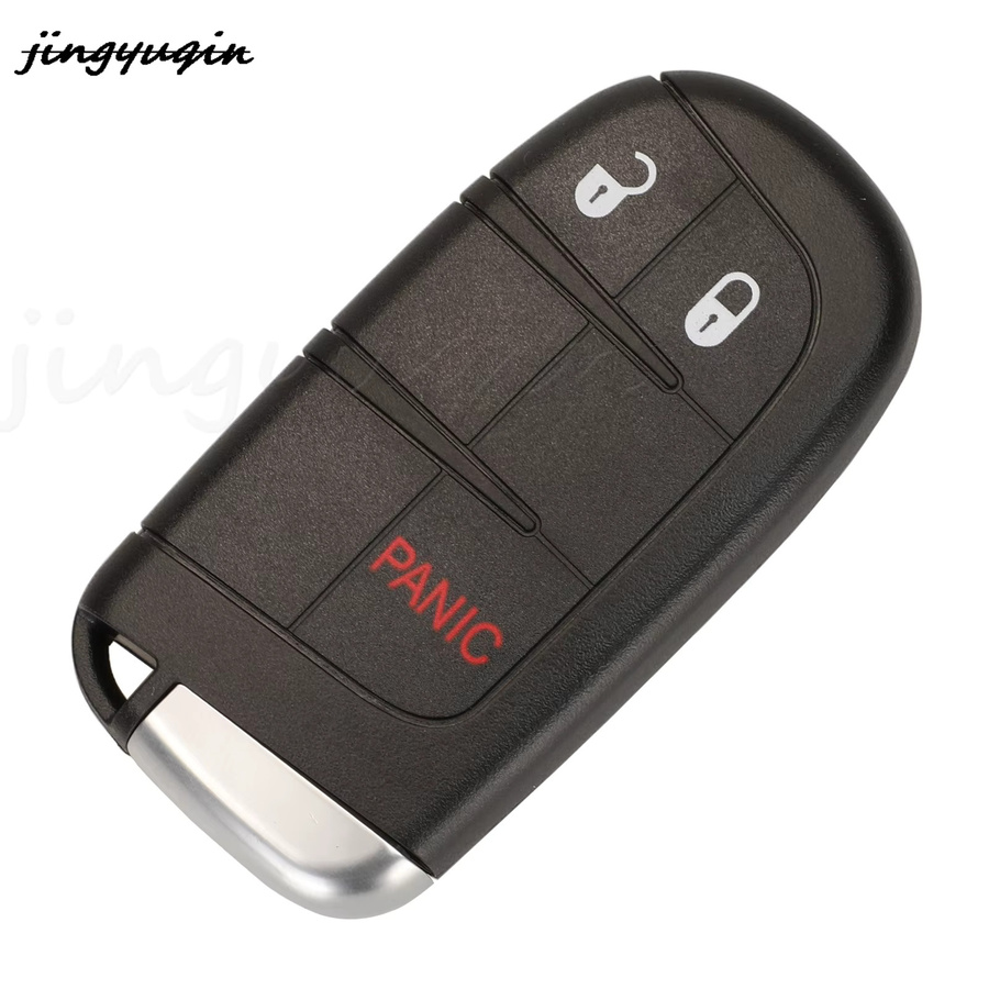 Jingyuqin Smart Remote Autoschlüssel 433 MHz 4A PCF7953M AES Chip für Chrysler 200 300 und Dodge Charger Challenger 2019+ Fob M3M-40821302 in Schwarz - Bild 2