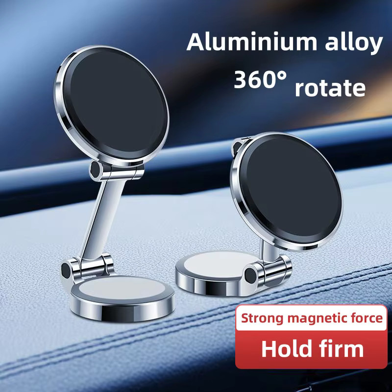 Magnetischer Autotelefonhalter für Armaturenbrett und Windschutzscheibe in Schwarz und Silber, mobiler Handyhalter mit Klemme für iPhone, Samsung, Xiaomi und Huawei - Bild 2