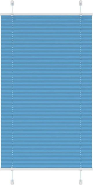 vidaXL Plissee Blau aus Polyester, semi-transparent, B: 70 cm, H: 150 cm - Bild 1
