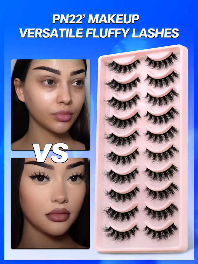 Veltrinay Falsche Wimpern, russische Streifenwimpern - Bild 6