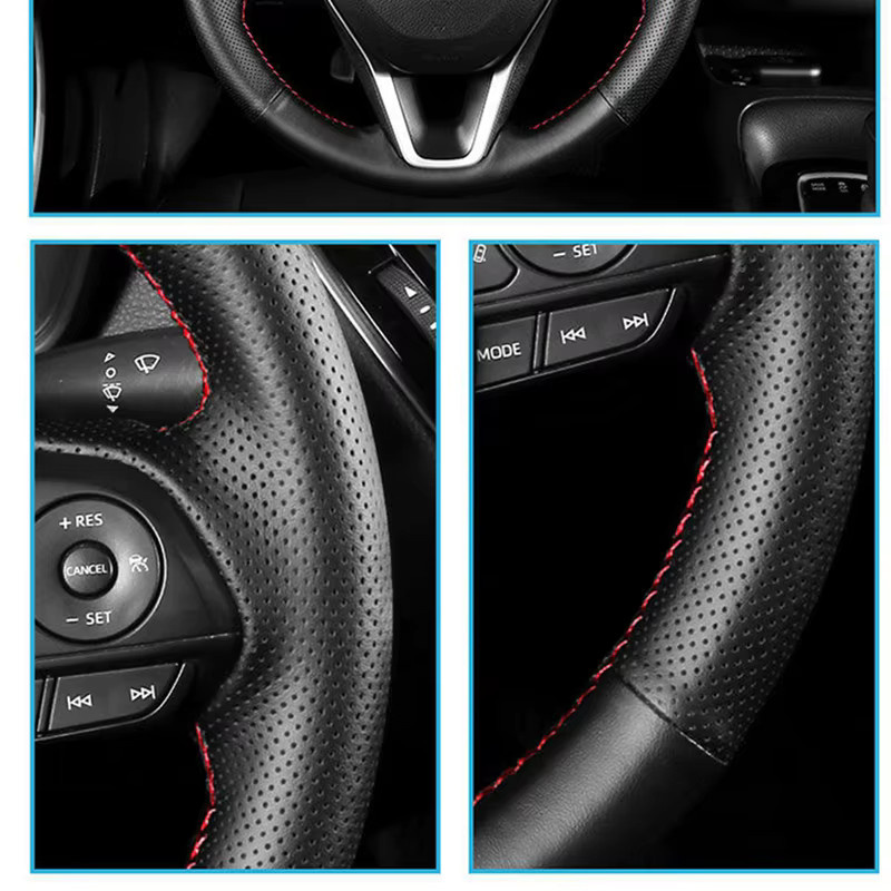 GNUPME Lenkradbezug aus Kunstleder in Schwarz für Volkswagen Golf 6 Mk6, Polo, Sagitar, Bora, Santana und Jetta Mk6 mit Anti-Rutsch-Funktion - Bild 2
