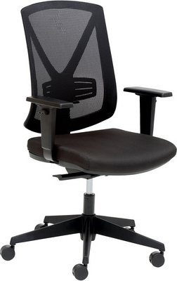 Mayer Sitzmöbel Drehstuhl 2335 Schwarz mit Textilbezug und Höhenverstellung B/H: 68 x 65 cm - Bild 1