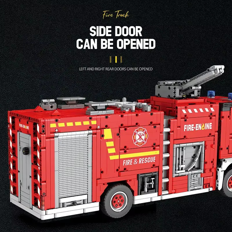 Reobrix Rescue Feuerwehrauto, Bausteine Montagemodell, 2888 Teile - Bild 2